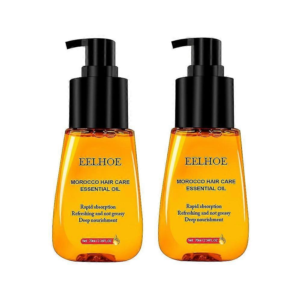 - 2pack Soro Capilar Anti-frizz, Soro Capilar Anti Frizz 70ml, Cuidados com os Cabelos Brilhantes de Seda Marrocos, Soro Capilar Anti-frizz, Redução de Óleo Essencial para Cuidados com os Cabelos
