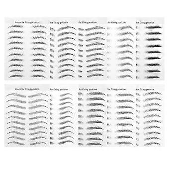 10 Sheets 3D Brow Stickers Eyebrow Stickers Waterproof Temporary Brow Tattoos