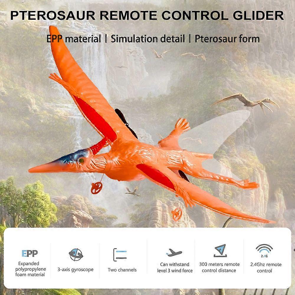 Remote Control Airplane, Remote Control Pterosaur Aircraft 390mm Wingspan 2.4G 2CH Built-in Gyro EPP Remote Control Glider RTF