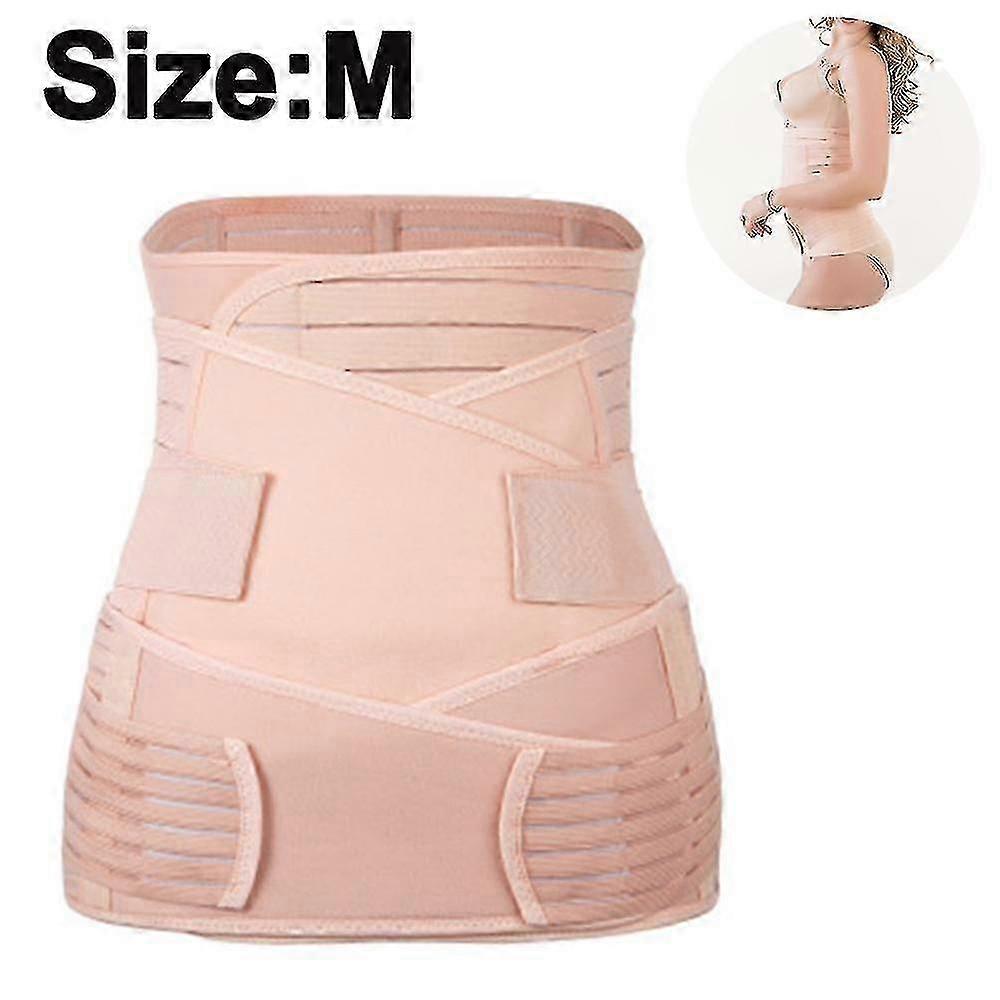 Postpartum Support Recovery Belly Wrap Shaper(m Size (3 Pcs), Beige) f54