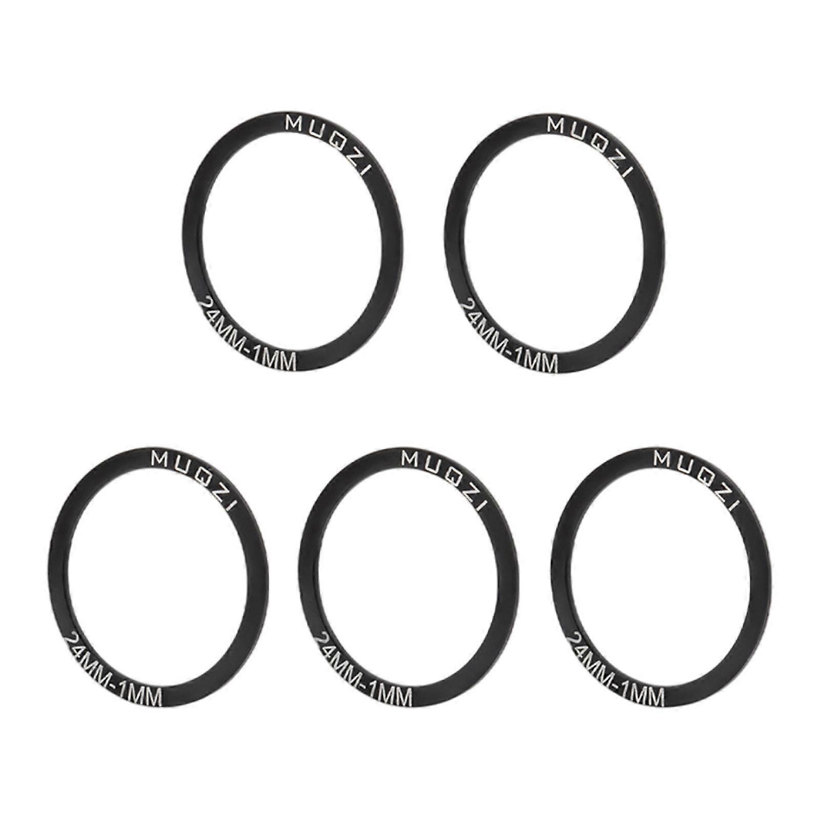 5pcs MTB ποδήλατο κάτω βραχίονα στρόφαλος στρόφαλος στρόφαλος πλυντήριο αποστάτης κραμάτων αλουμινίου