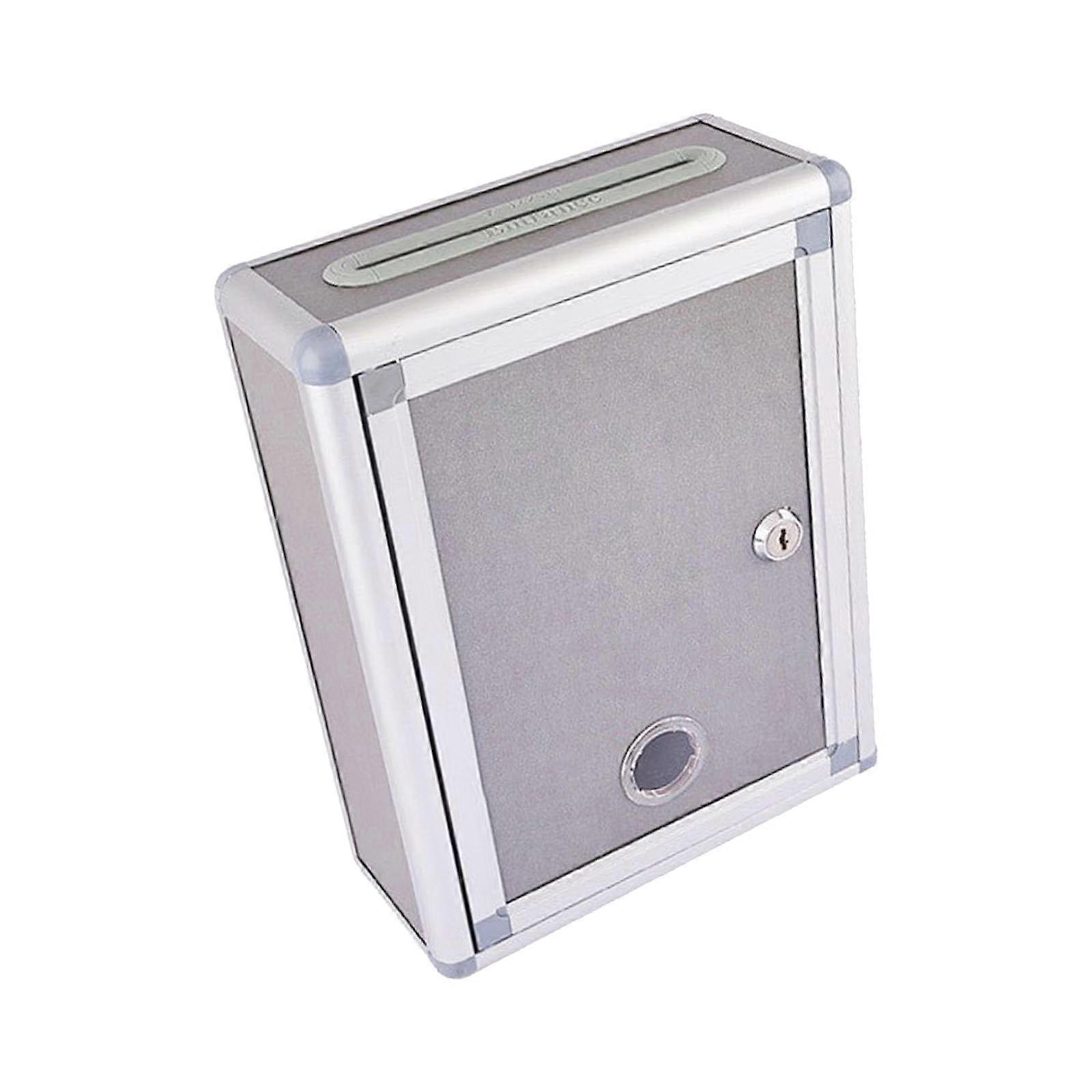 Wall Mount Suggestion Box with Key Mailbox Multipurpose Aluminum Alloy Frame
