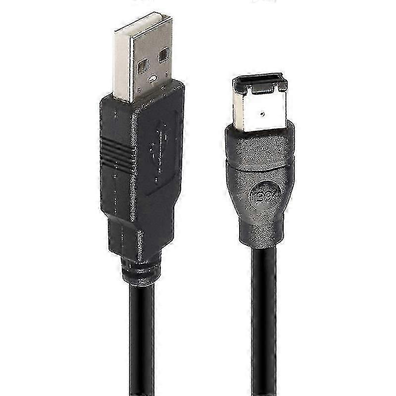 JUNSUNMAY 1.8m Firewire IEEE 1394 6ピン オス - USB 2.0 オス アダプタ コンバータ ケーブル