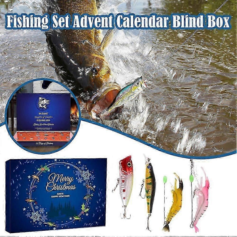 Fishing Christmas Countdown Advent Calendar, 24 Days Fishhook Series Set