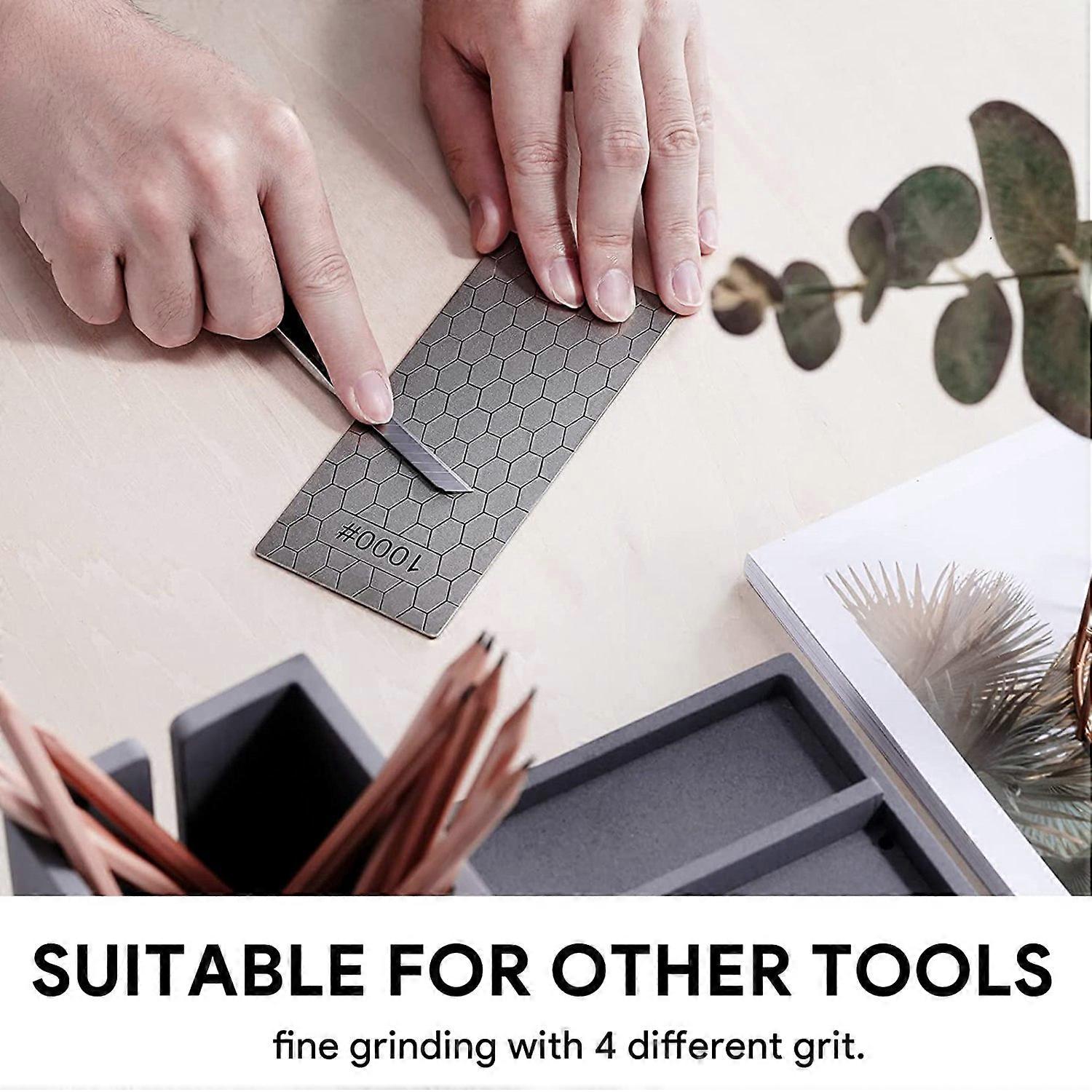 4 Pcs Diamond Sharpening Plate Set, Diamond Sharpening Stone