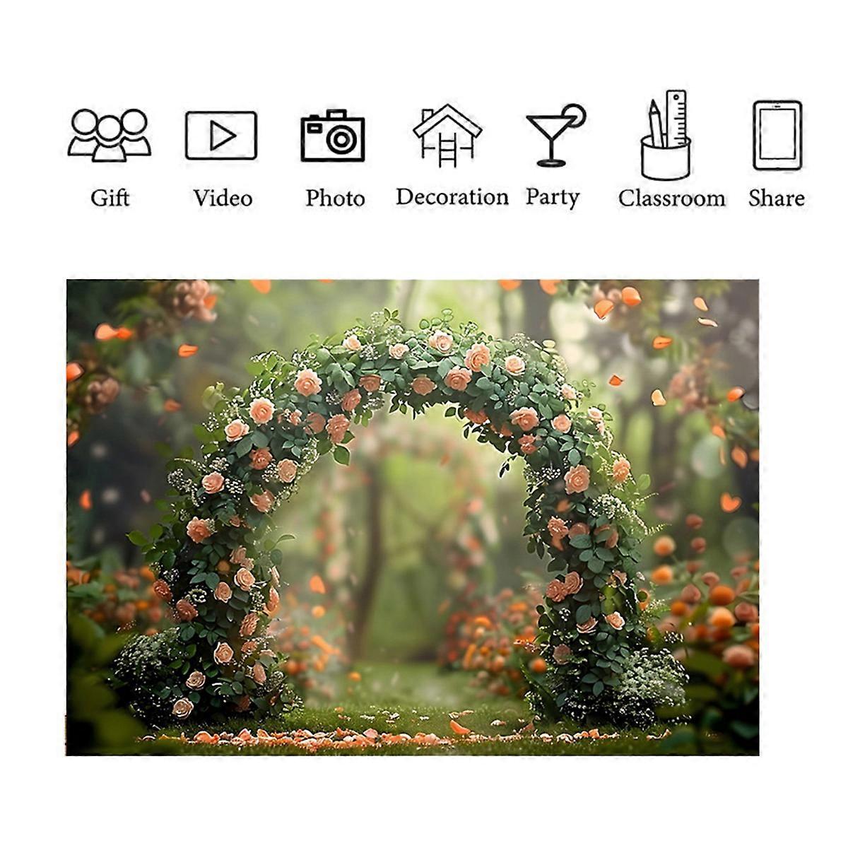 Scenery Wedding 3D Party Holiday Portrait Photography Backdrops,E