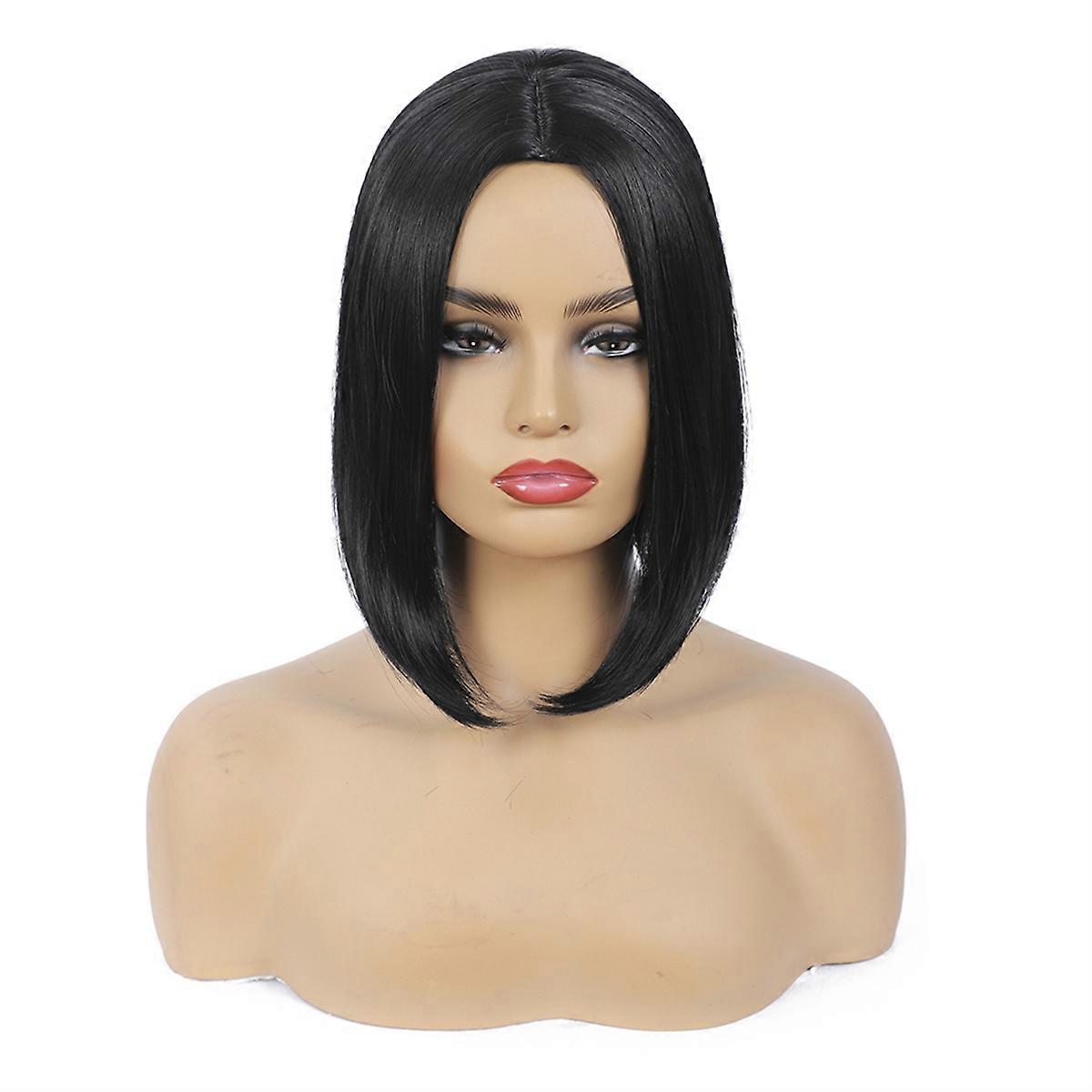 WIND FLYING Fashion Wig Short Hair Middle Parted Color Bob Head Chemical Fiber High Temperature Silk