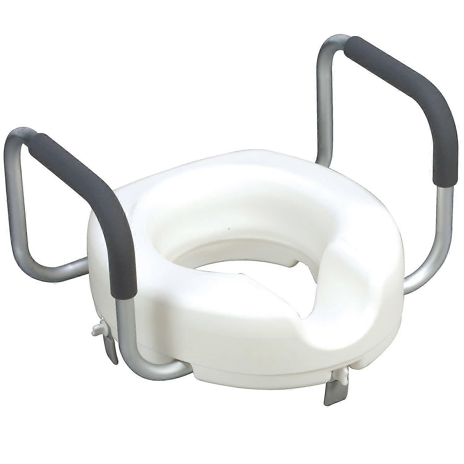 Locking Raised Toilet Seat, White