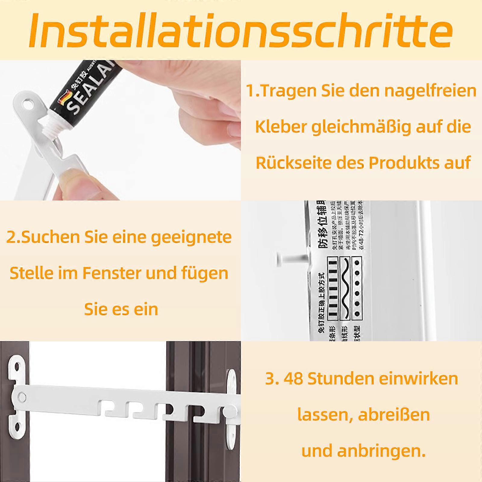 Window buckle limiter - white [long hook]+4 screws