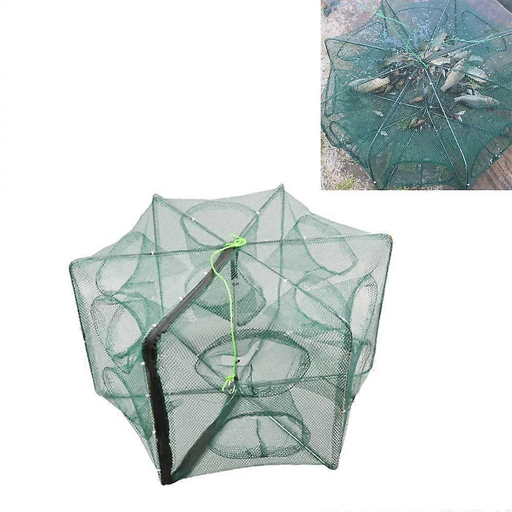 Folded Fishing Net Trap Collapsible Automatic Cast Dip Cage for Fish Shrimp Minnow Crayfish Crab Catching
