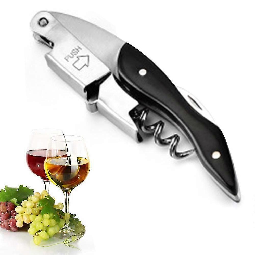 Professional Waiters Corkscrew Wine Key With Ergonomic Rubber Grip