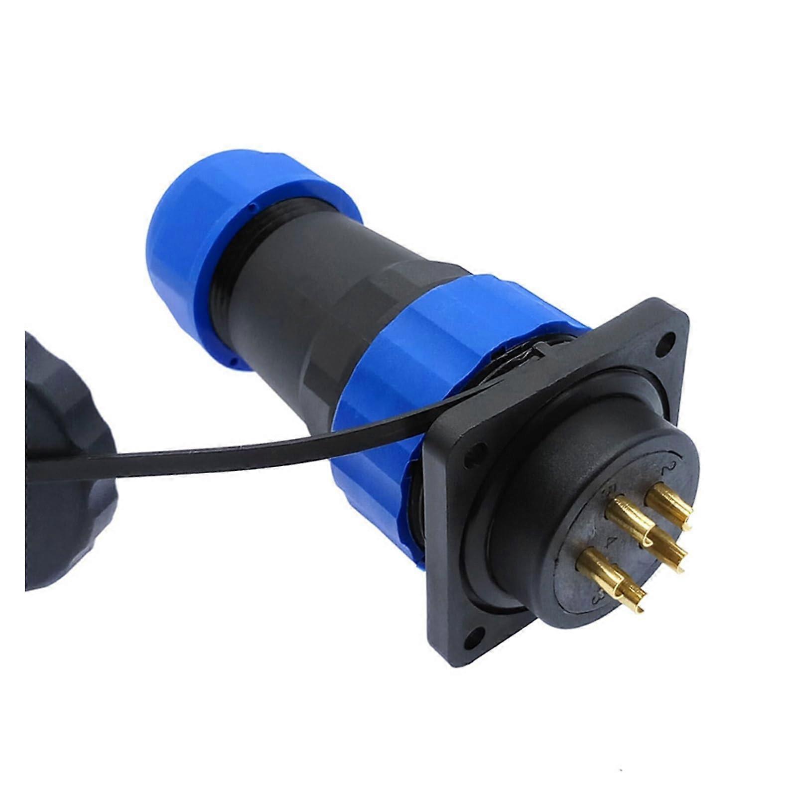 SP28 Straight IP68 Connector 2 Pin 3/4/5/6/7/8/9/10/12/14/16/19/22/24/26pin Flange Socket(KL4-3b)