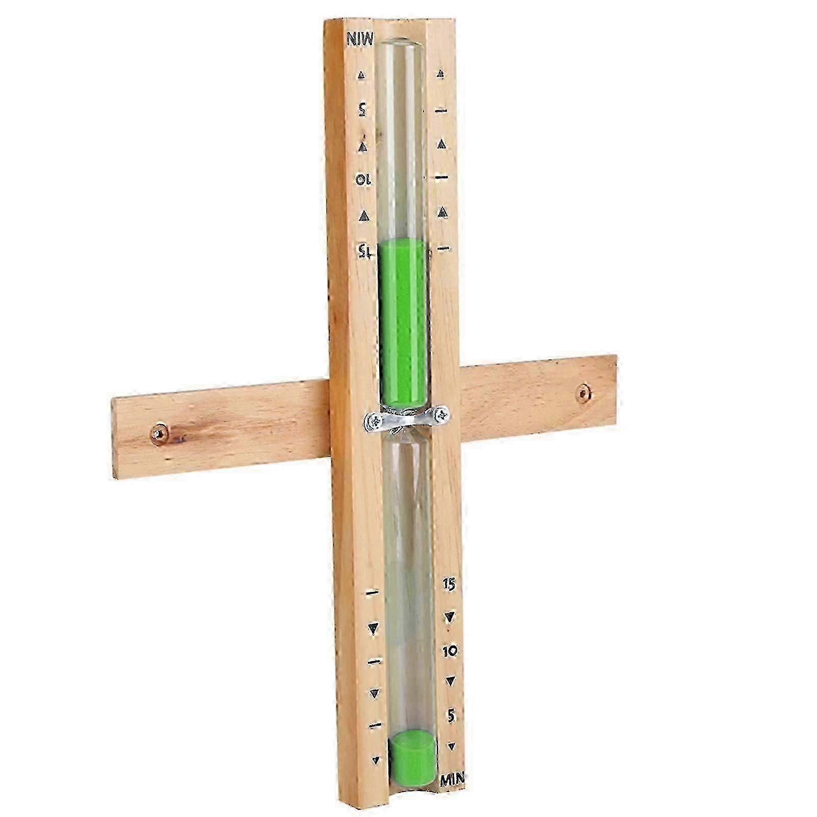 Sauna Timer 15-min Hourglass - Rotatable for Infrared & Barrel Saunas, Green