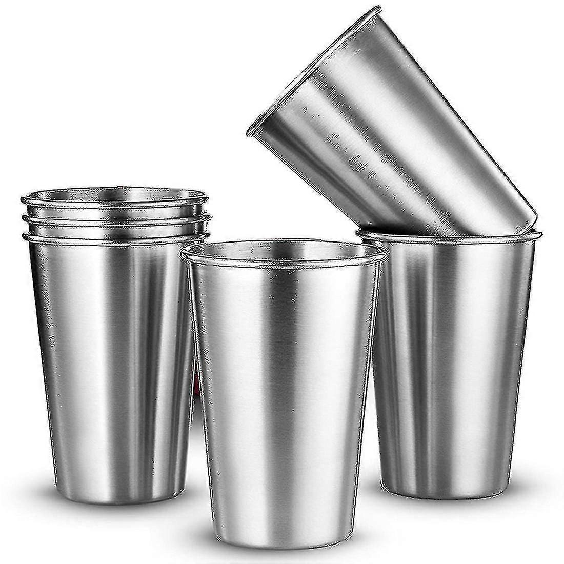 6Pcs Stainless Steel Beer Mug Beverage Cups 350Ml