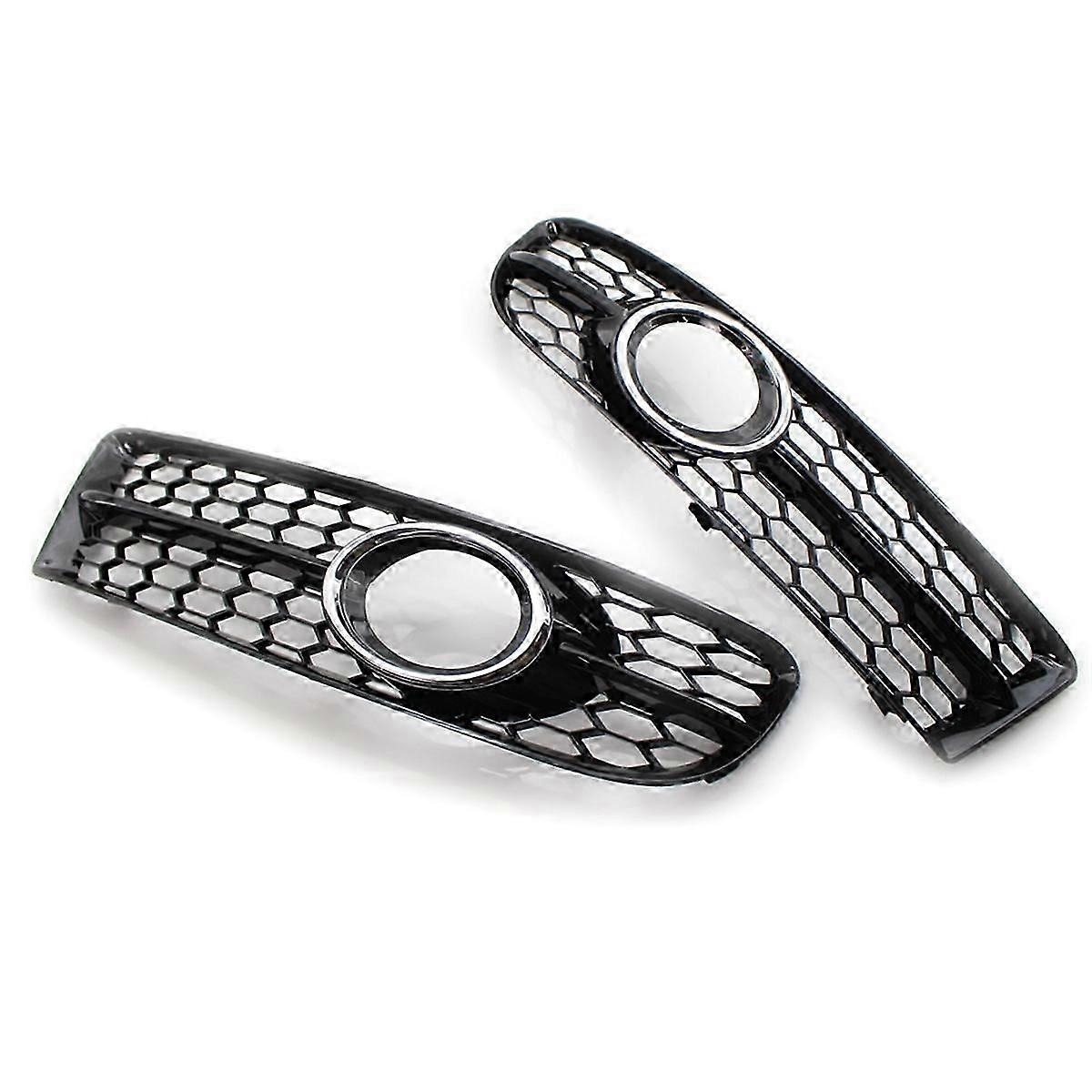 Front Bumper Honeycomb Mesh Fog Light Grille Cover for A4 B7 S4 B7 A4 2005-2008 8E0807681F 8E080768