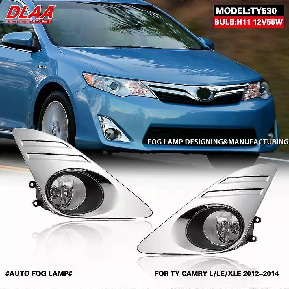 High qualityDLAA For Camry L Le Xle 2012 2013 2014 Front Fog Lights Car Styling Spot Light Fog Lamps With Switch - 1 Pair