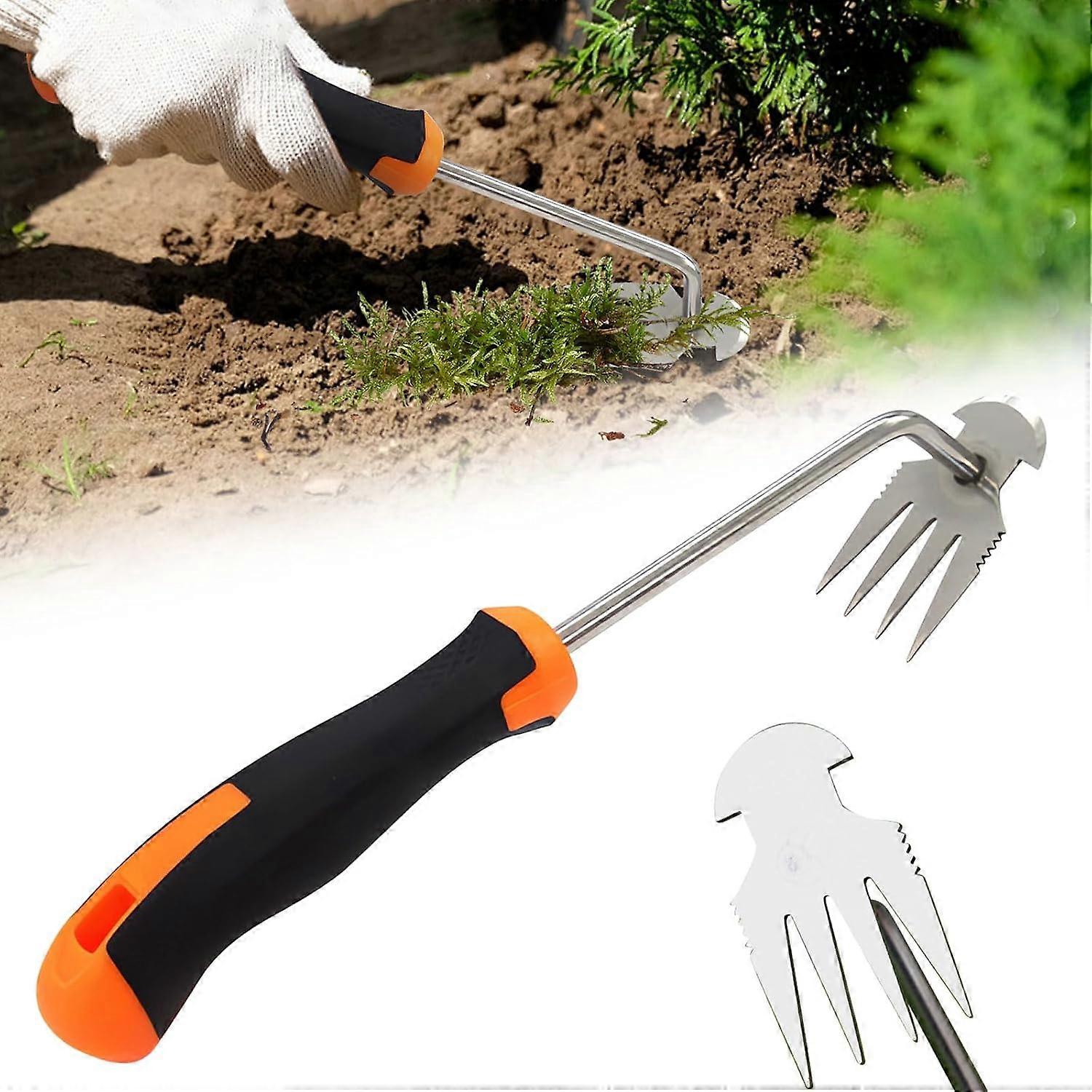 Weeding Artifact Uprooting Weeding Tool, Upgrade 4 Teethes Dual Purpose Manual Multifunctional Weeders To ZMYX SZRH