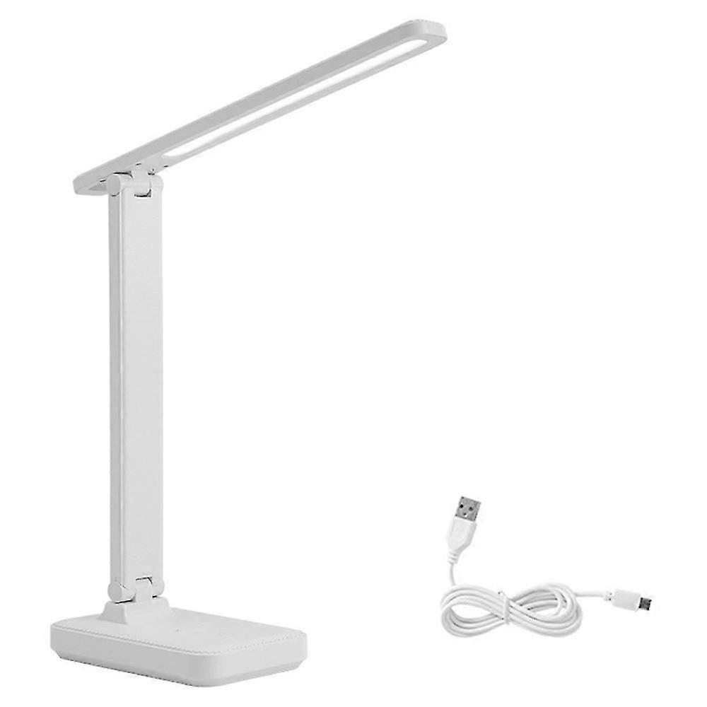 Adjustable LED Desk Lamp with USB Port, 3 Lighting Modes, Eye-Caring Design, Touch Control - White, Pink, Cyan