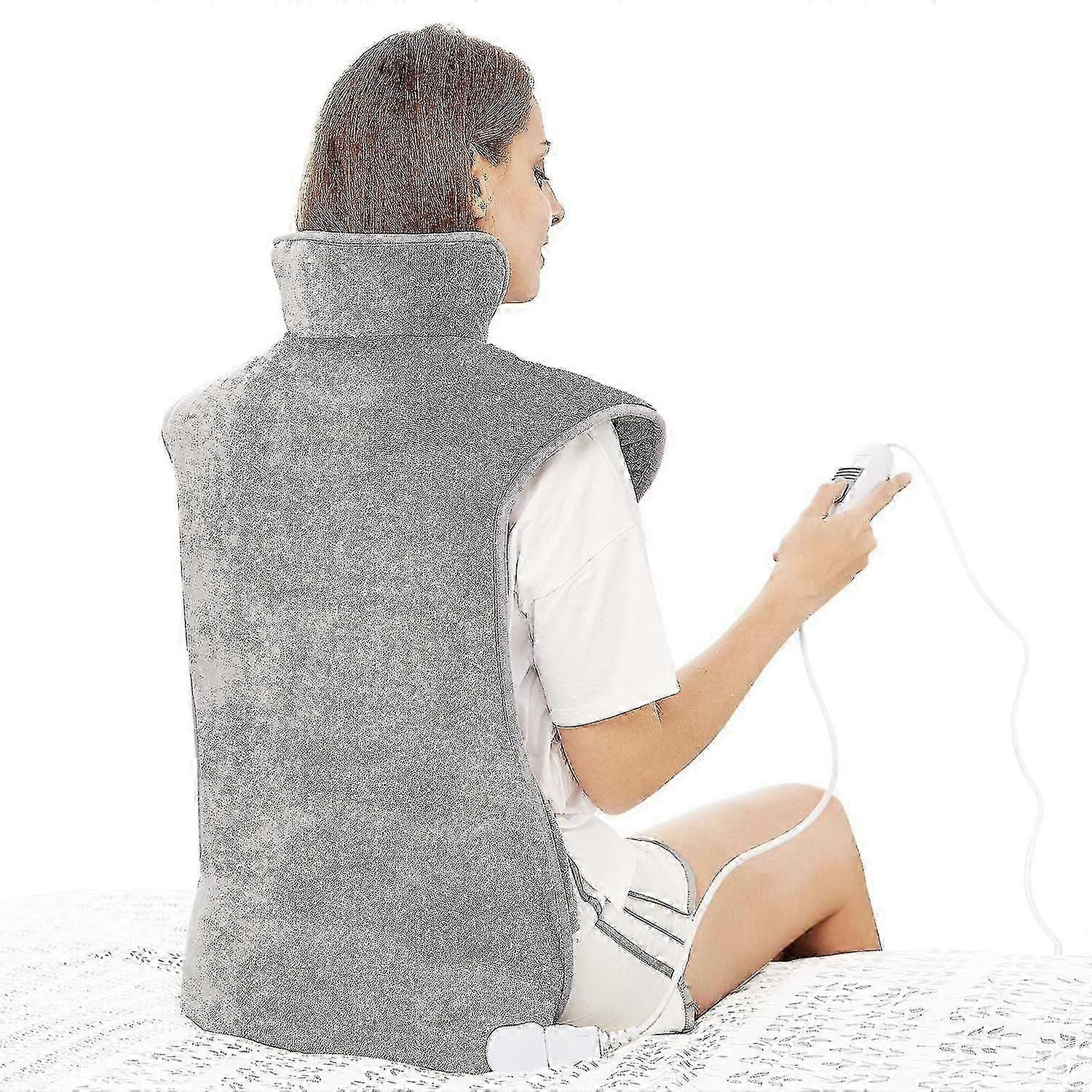 Electric Heating Pad for Back Neck and Shoulders , 3 Heat Levels, Auto-Off Timer