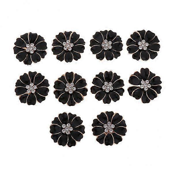 2x10pcs pearl rhinestone flower button crystal flatback ornaments decoration