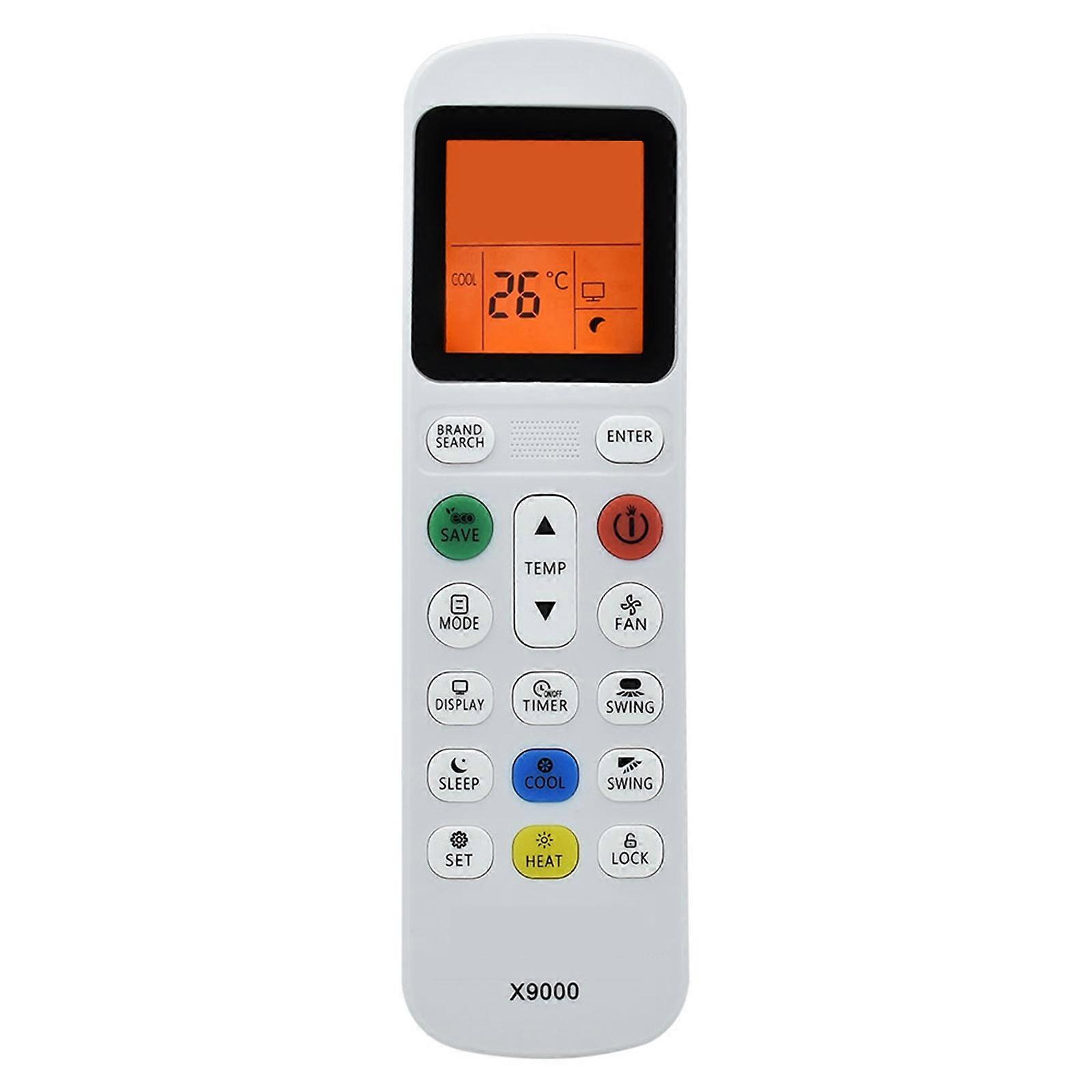 X9000 Wide Compatibility  Remote Control for Air Conditioners Remotes Quick Configuration Easy to Use