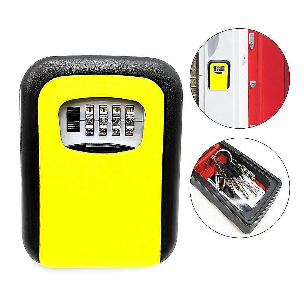 4-Digit Combination Lock Wall Mounted Key Storage Box Security Car Home Key Safe Box
