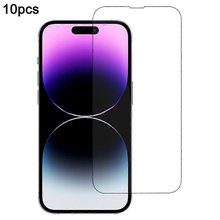 10Pcs / Pack Compatible For iPhone 14 Pro Screen Protector High Aluminum-Silicon Glass Film 0.33mm 2.5D