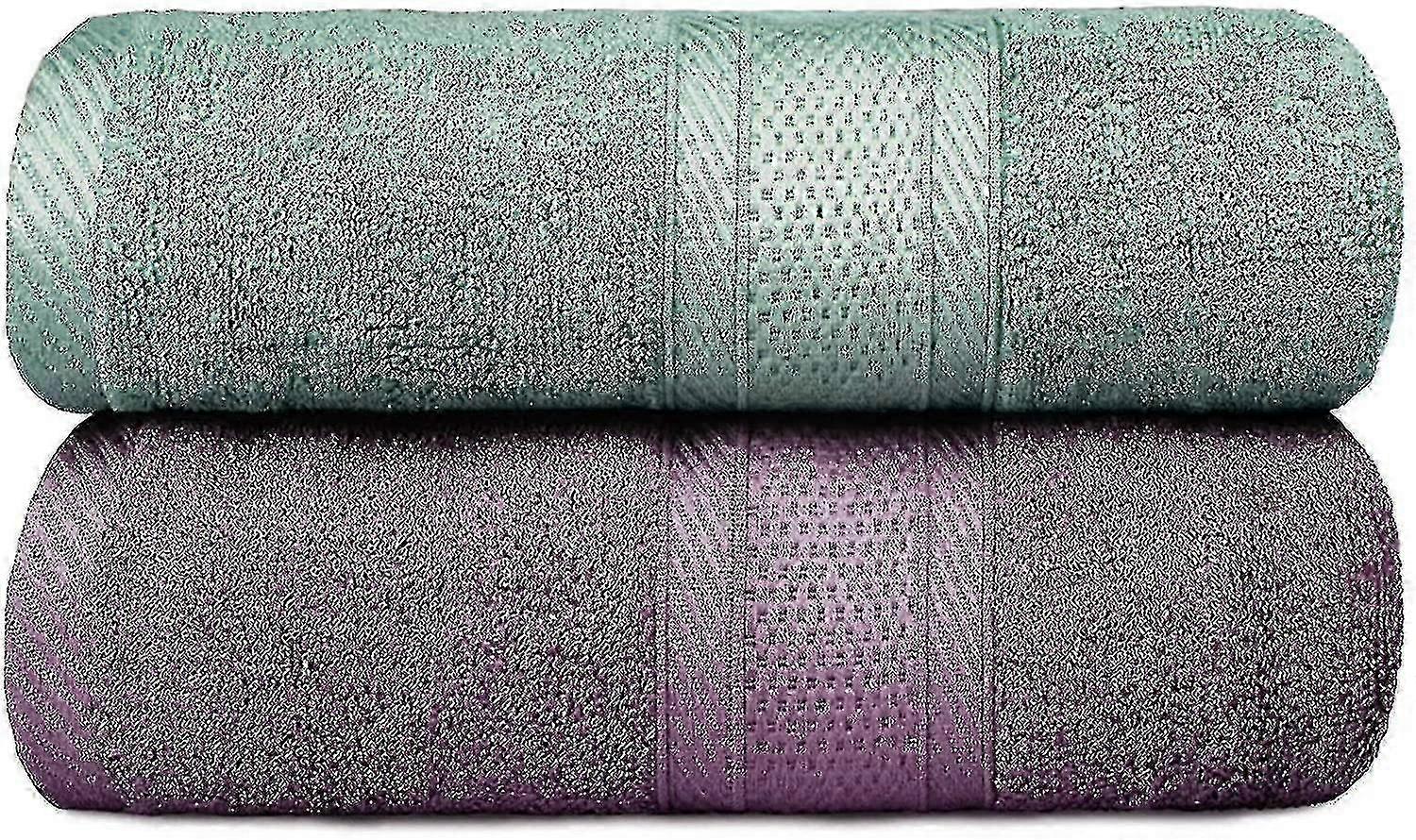 Set of 2 Bamboo Bath Sheets, Extra Large Hand Towels Measuring 70 X 140 Cm for Maximum Absorbency