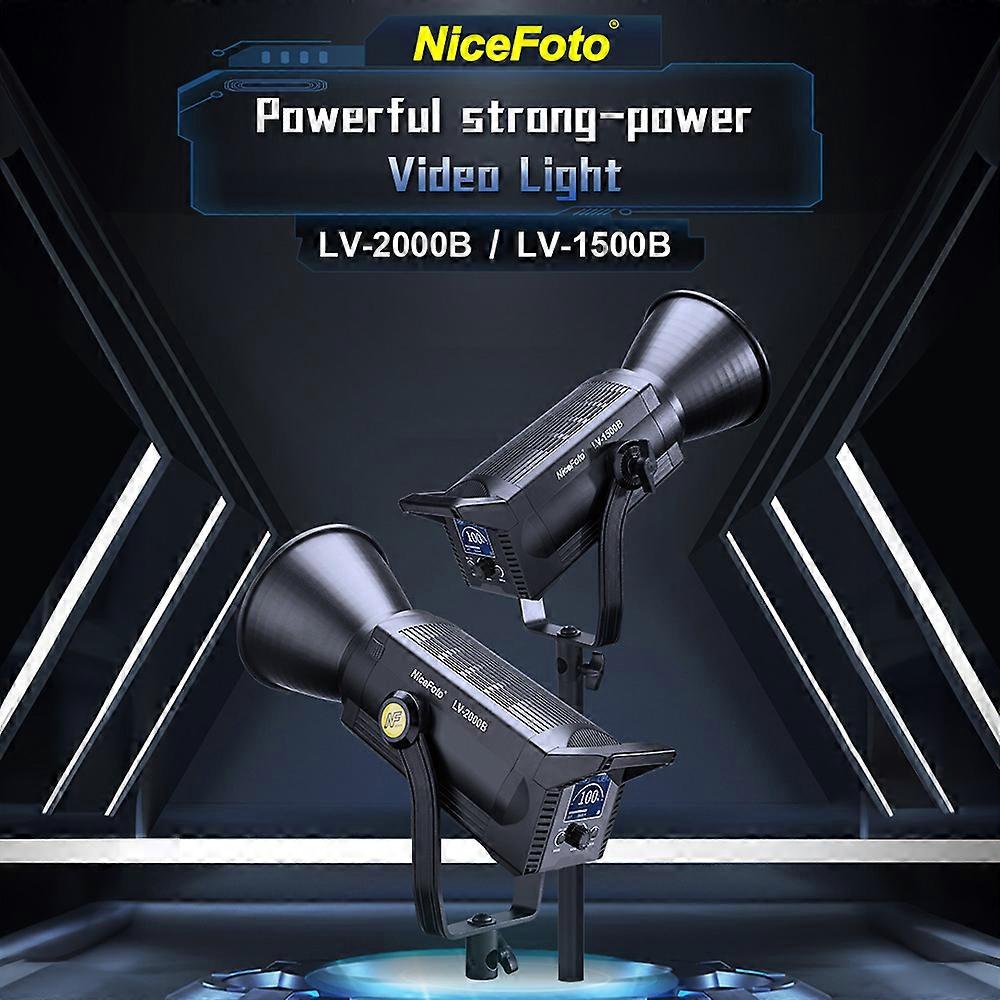 NiceFoto 150W LED Studio Light with Bowens Mount, Remote Control, and Silent Mode