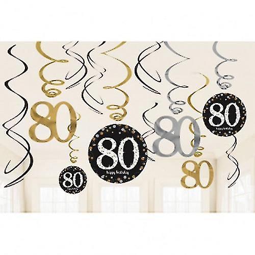 Amscan Hanging Swirl Decorations - 12 Pack