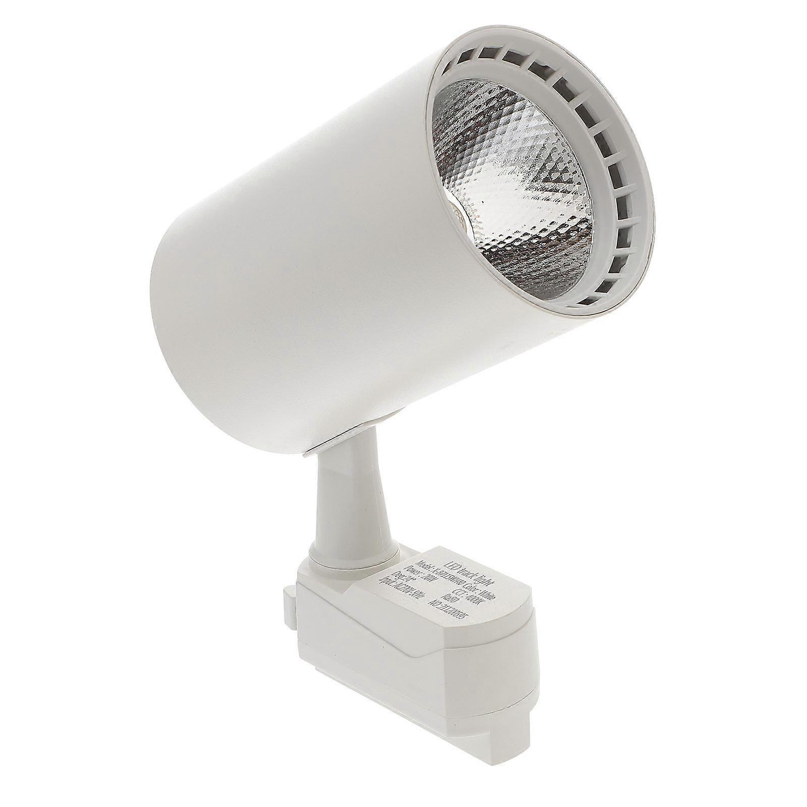 20W LED Track Light with Durable Spotlight for Retail, Clothing Display, Art Exhibition and Interior Lighting White