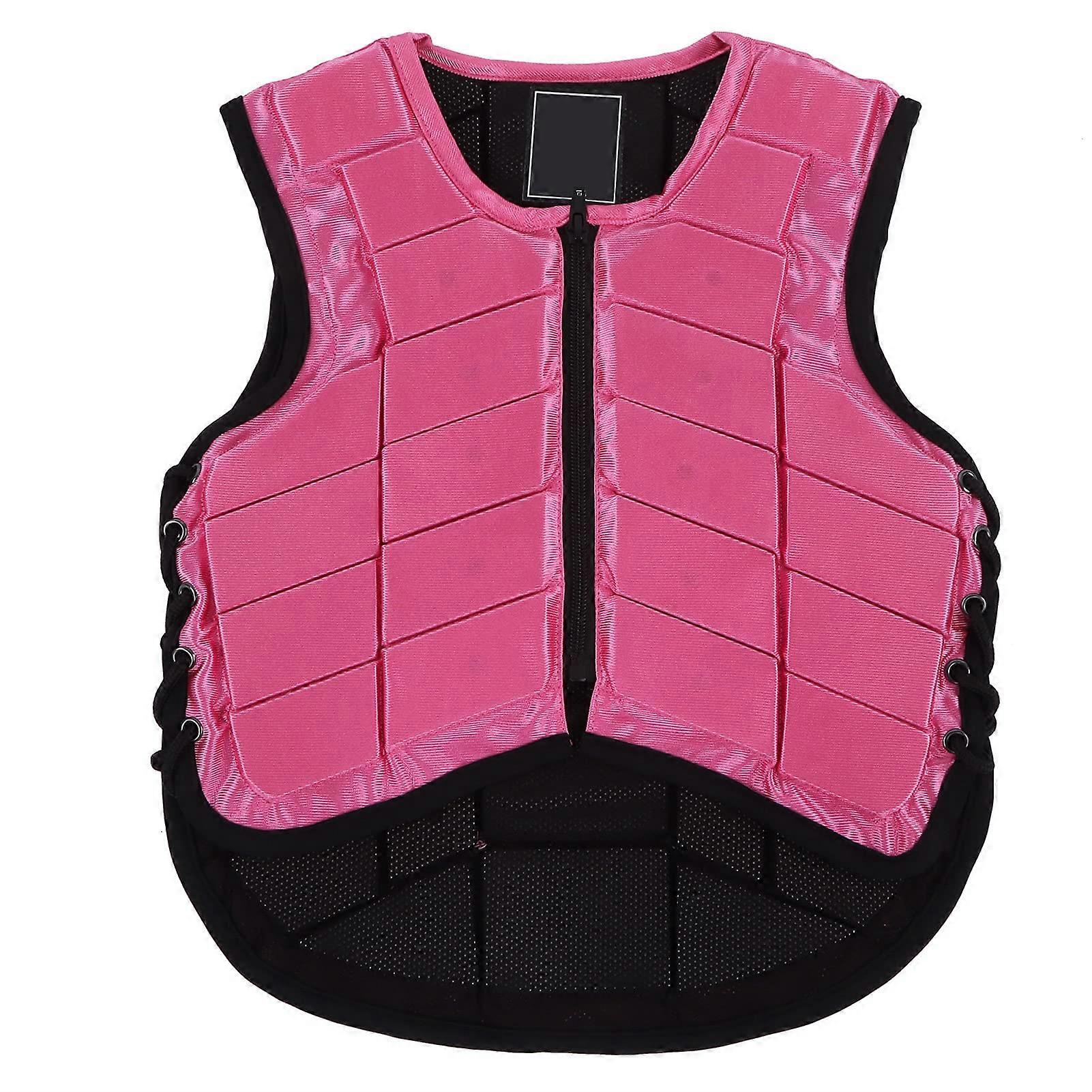 Childrens Riding Vest Foam Padded Safety Body Guard Equestrian Gear for Kids - Pink Color, Comfortable Fit, Size CL