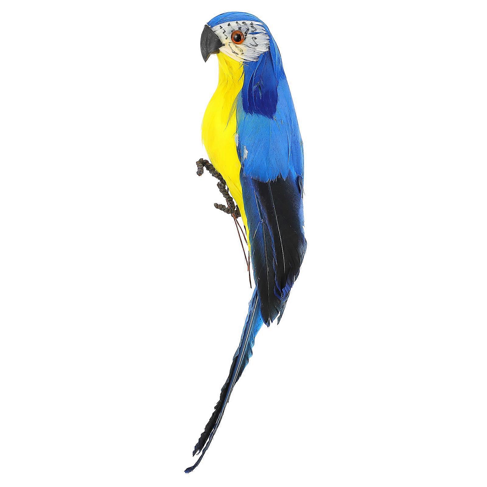 Realistic Parrot Bird Decoration, Outdoor Garden Ornament, Artificial Bird Figurine for Home Patio, Photography Prop, Educational Scene Display