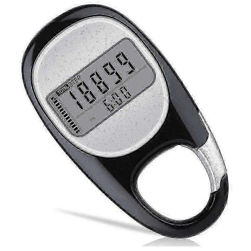 3D Pedometer for Walking Steps & Miles, Portable Step Counter with Distance