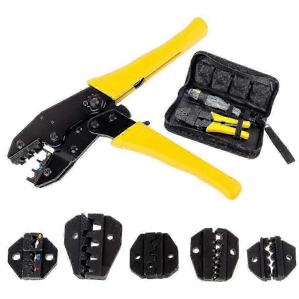 Crimping Pliers for Cables with 5 Jaws, Screwdriver & Storage Case