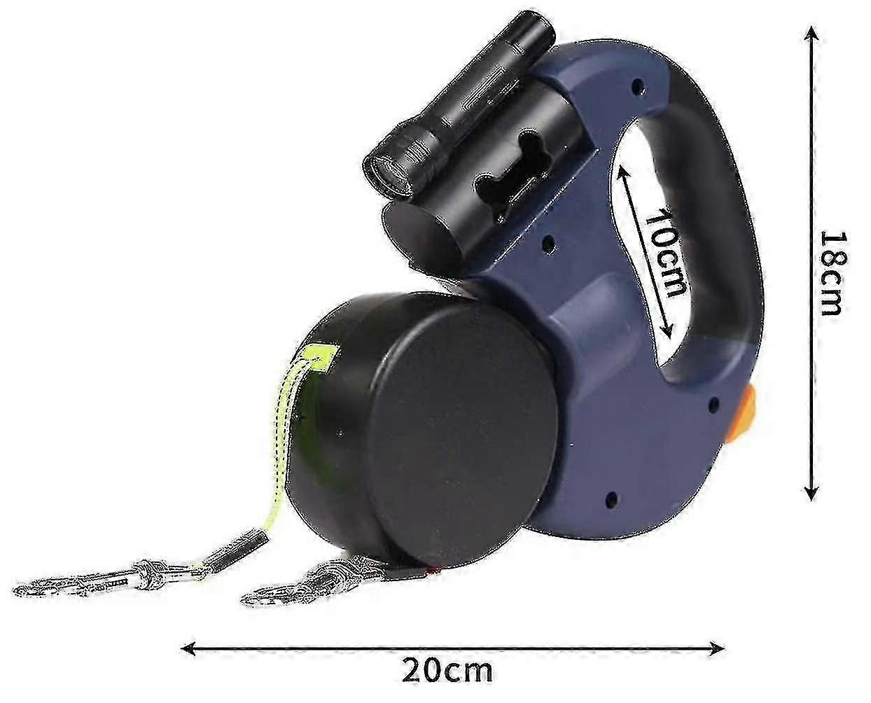 Double Retractable Leash for Large 2 Dogs