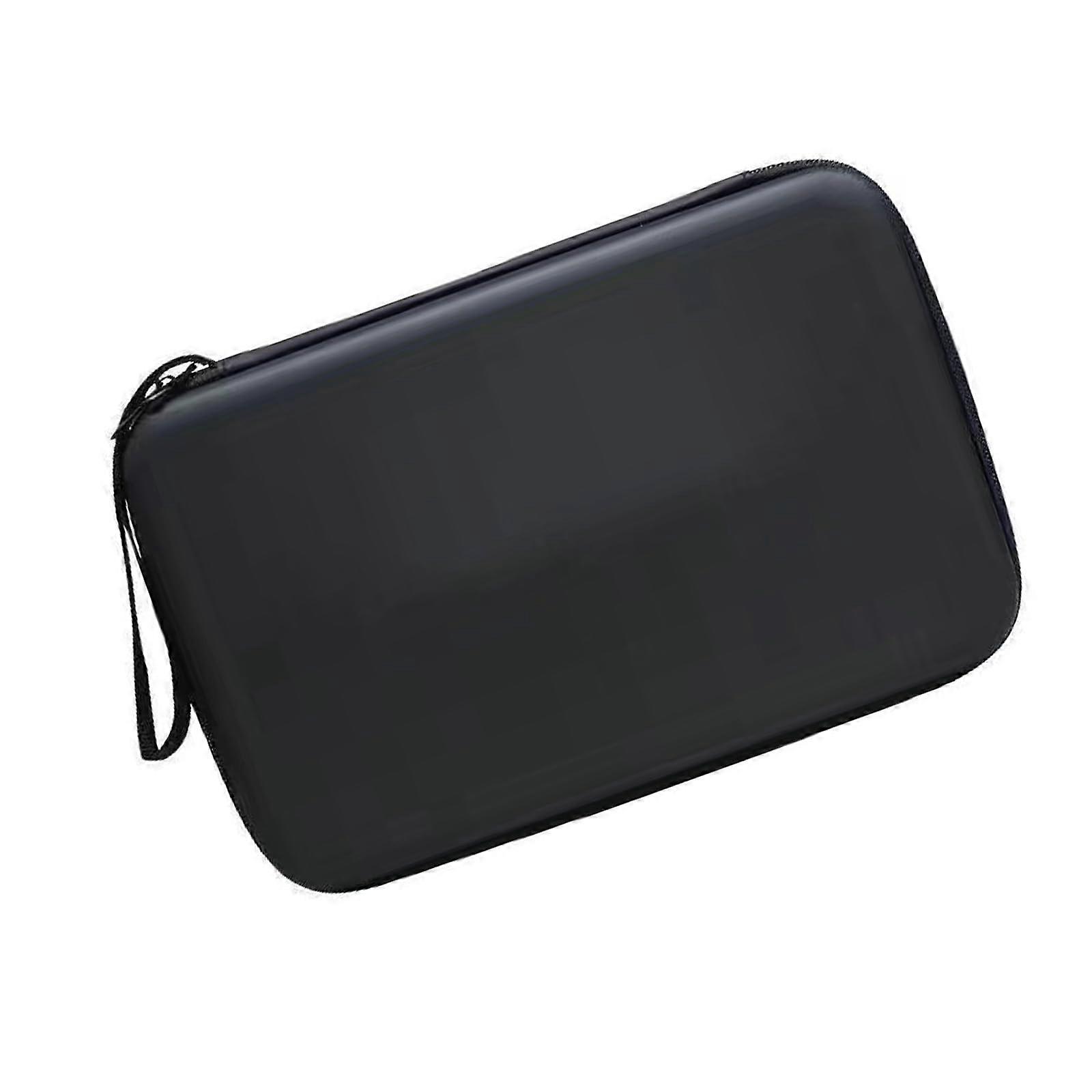 Lightweight Waterproof Ping Pong Paddle Case - Hard Table Tennis Racket Bag with Square Zippers - Black Handbag
