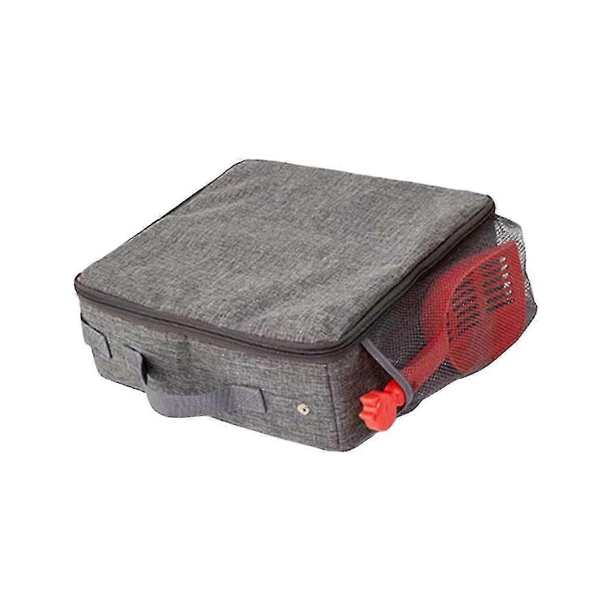 חתול מתקפל לנסיעות ארגז חול עמיד לדליפה עם מכסה רוכסן אסלת חתולים ניידת לרכב במלון בחוץ 30 X 30 ס"מ