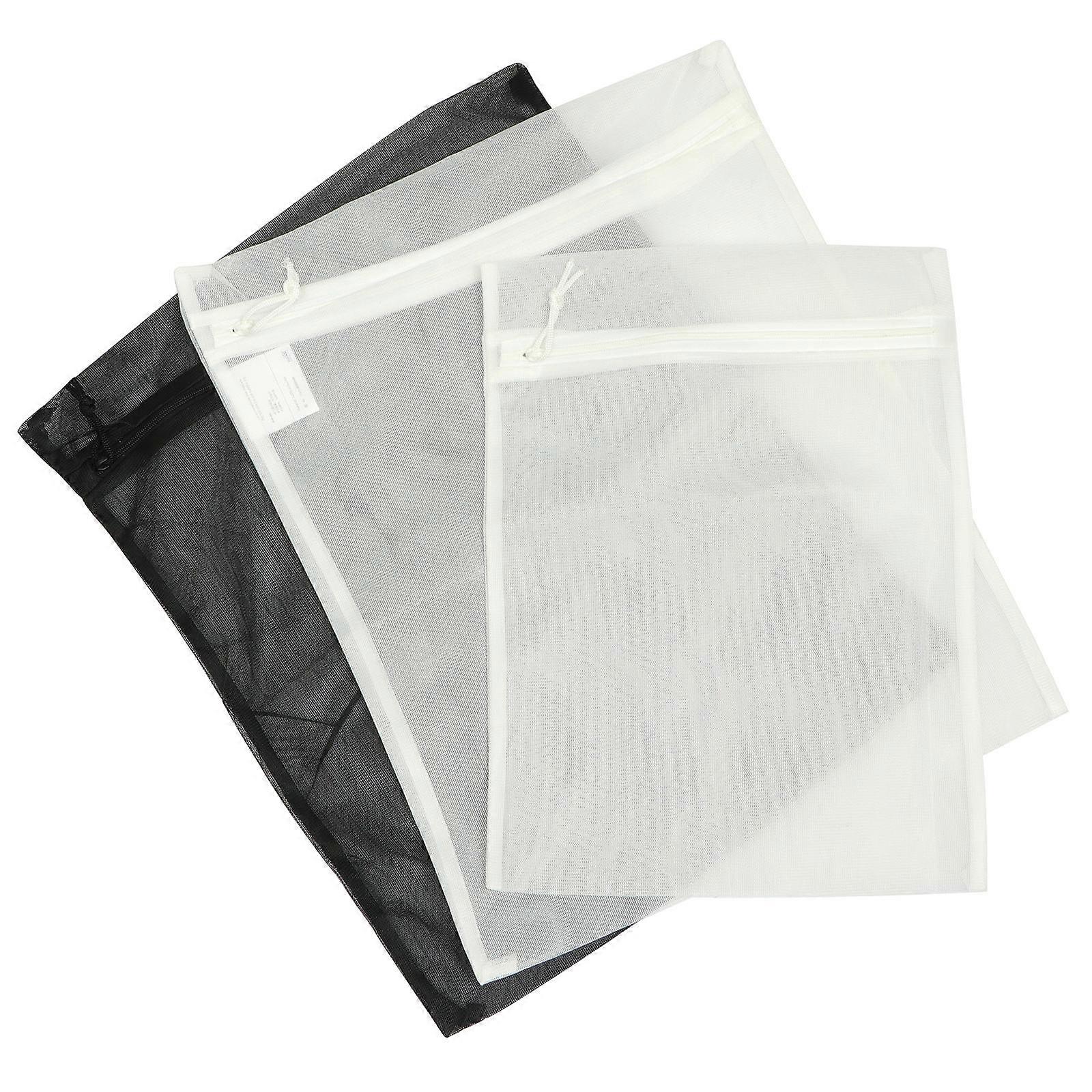 Assorted Color Laundry Bags Set of 3 Different Sizes for Home Use Polyester Mesh Storage Bag