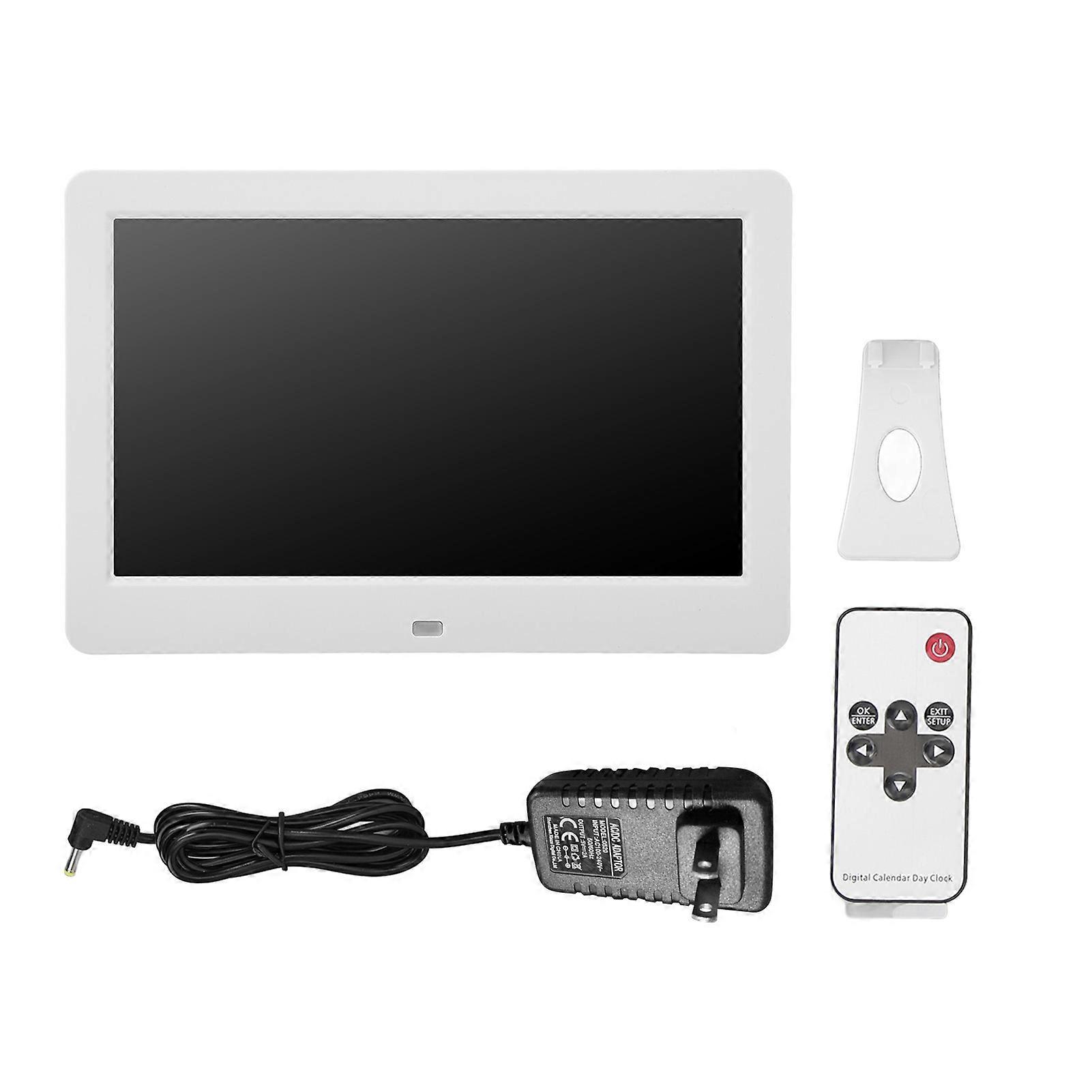 10.2" Digital Alarm Clock for Seniors - WiFi, Weather, 5 Alarms, Remote, US Plug