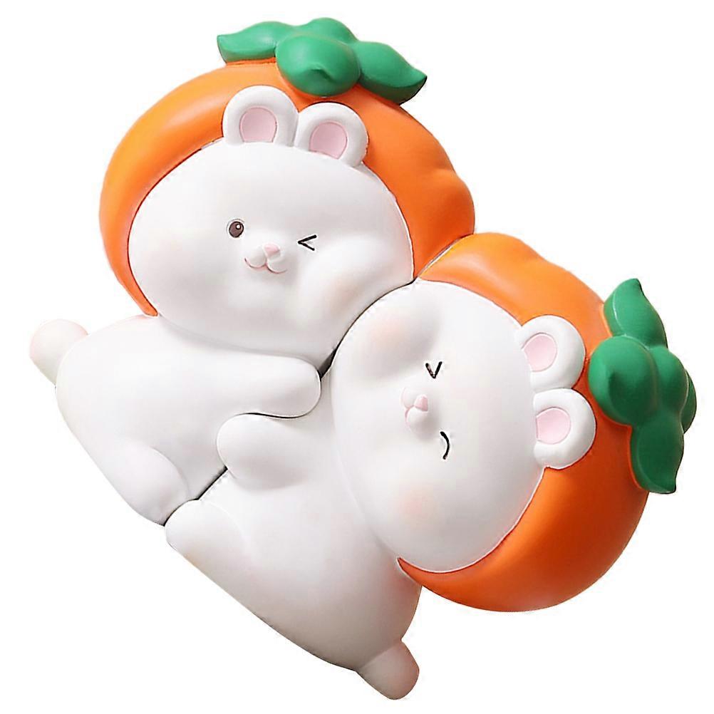 Resin Cartoon Hugging Shape Library Books Files Magazines 17.00X13.00X9.00CM 1 Pair
