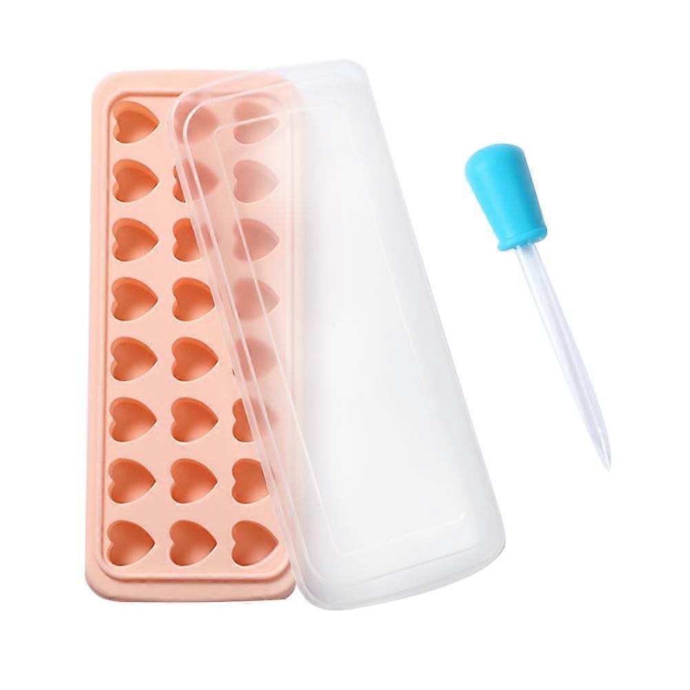 Silicone Heart Shaped Molds For Baby Food Mold In Random Color Dropper 1Set