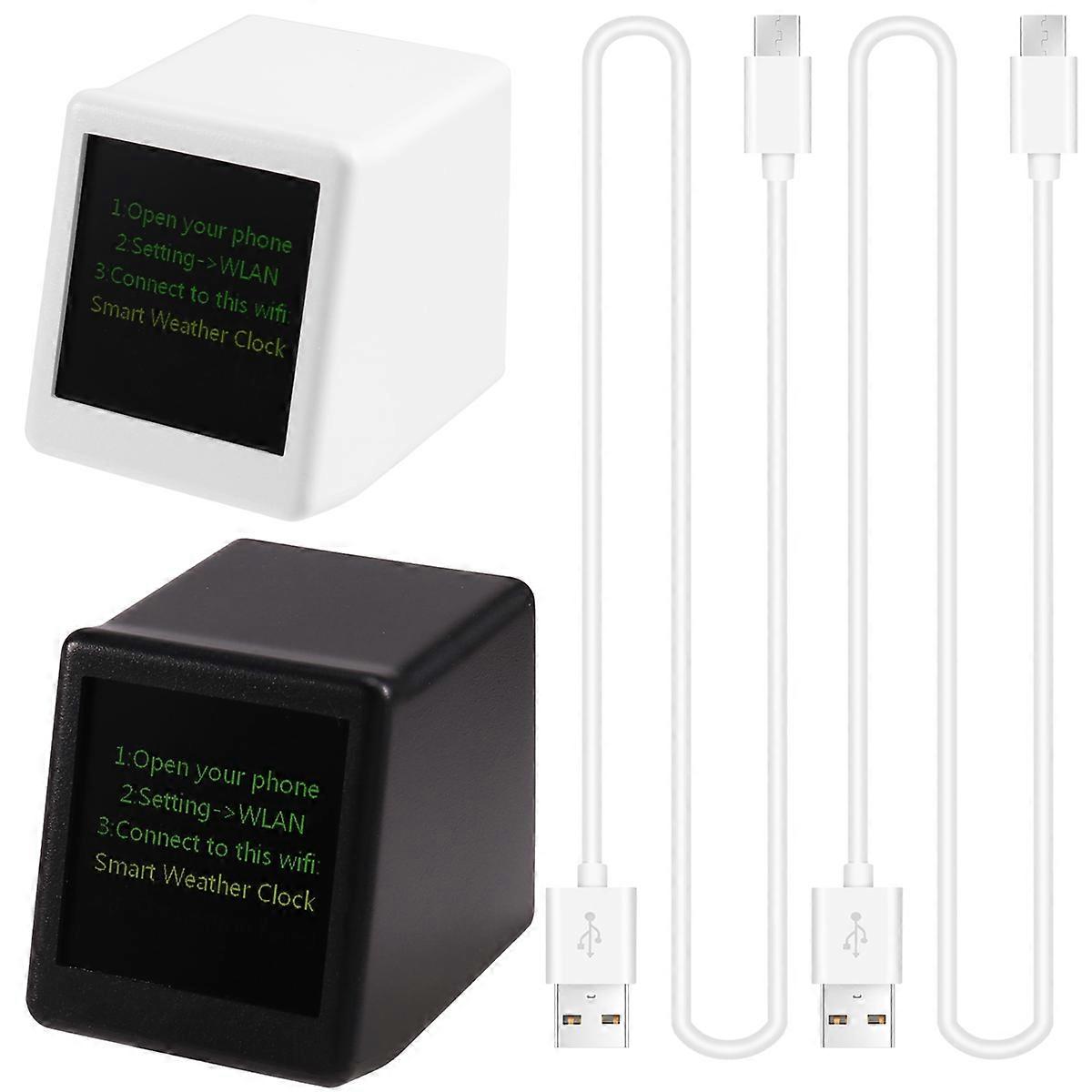 Digital Display Thermometer Hygrometer Mini Smart WIFI Weather Station Weather Temperature Humidity Time Clock