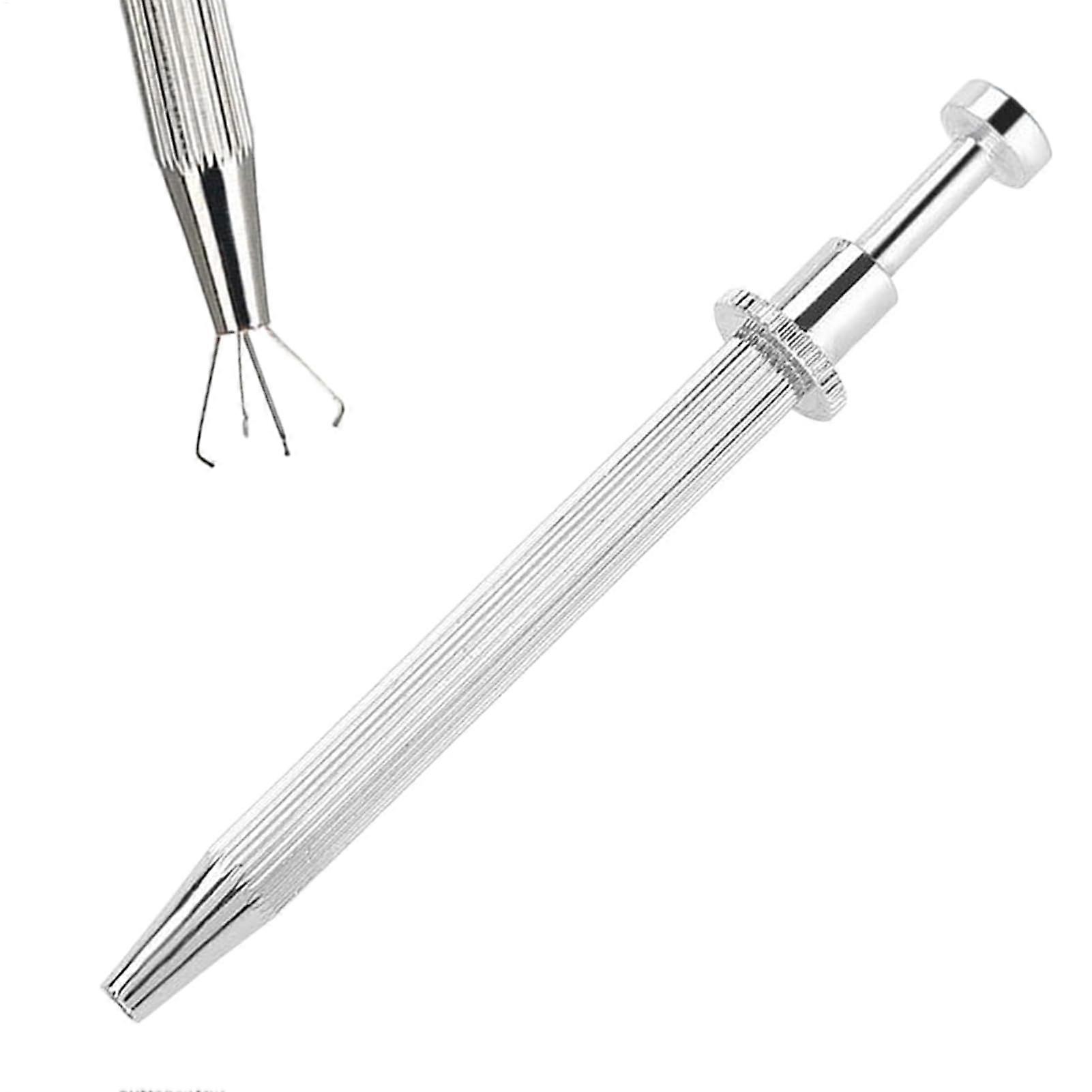 Jewelry Tweezers with 4 Claws, Professional Gemstone Catcher, Pick Up Tool for Rings