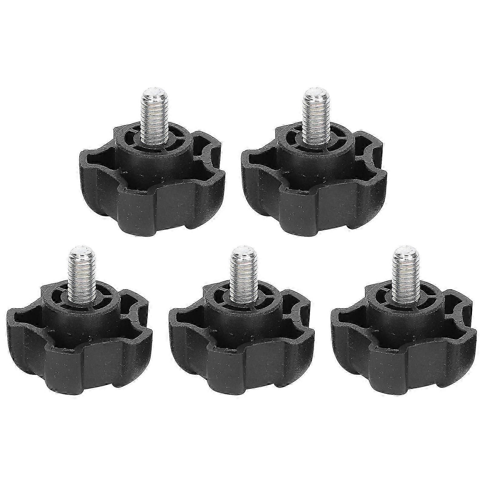 5Pcs Adjustable Knob Bolt Plastic Five Star Head Hand Twisted Screw Locking Handle M6 10mm