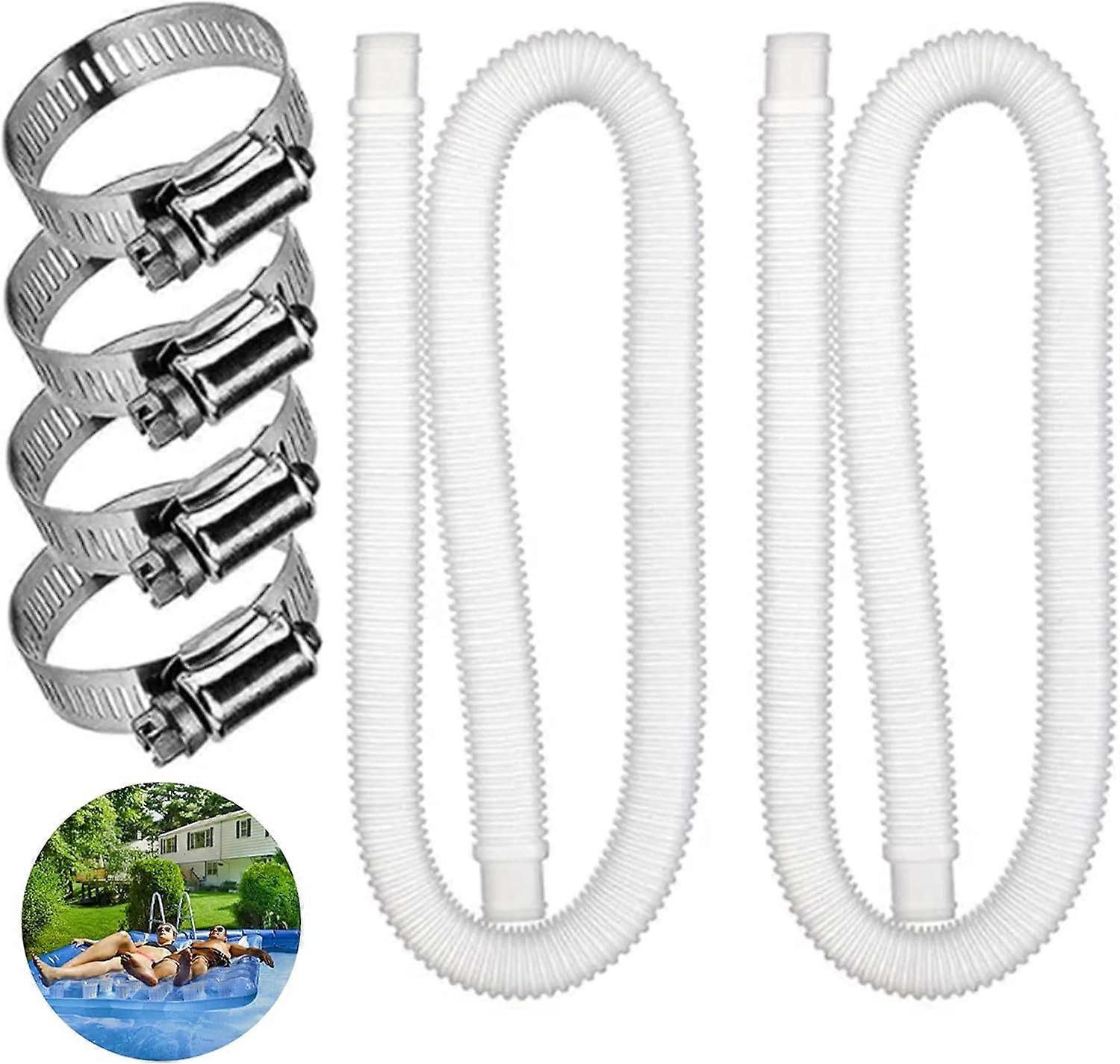 2 Pcs Replacement Hose for Above Ground Swimming Pool Replacement Hose Pool Hose for Swimming Pools for Above Ground Pool Swimming Pool Filter Pump Re