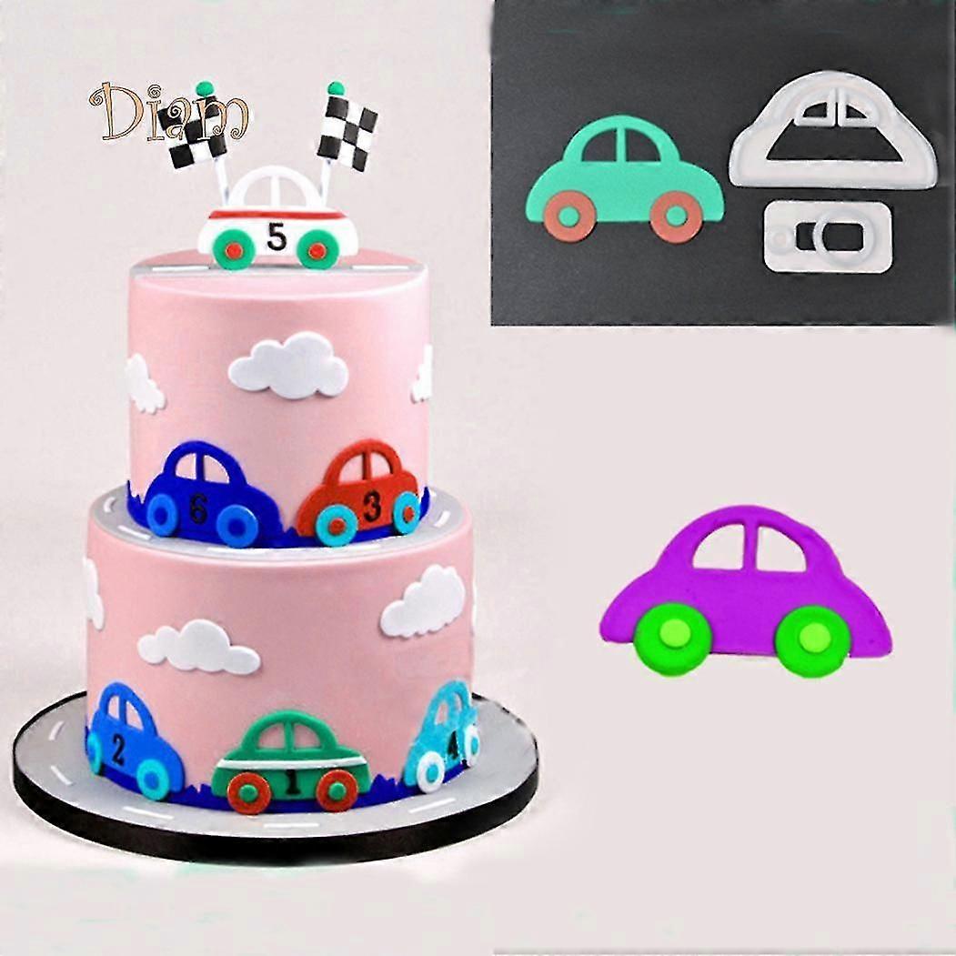 CO&LO Household Product 2Pcs Plastic Car Cookie Biscuit Cutting Moldative Baking Tool