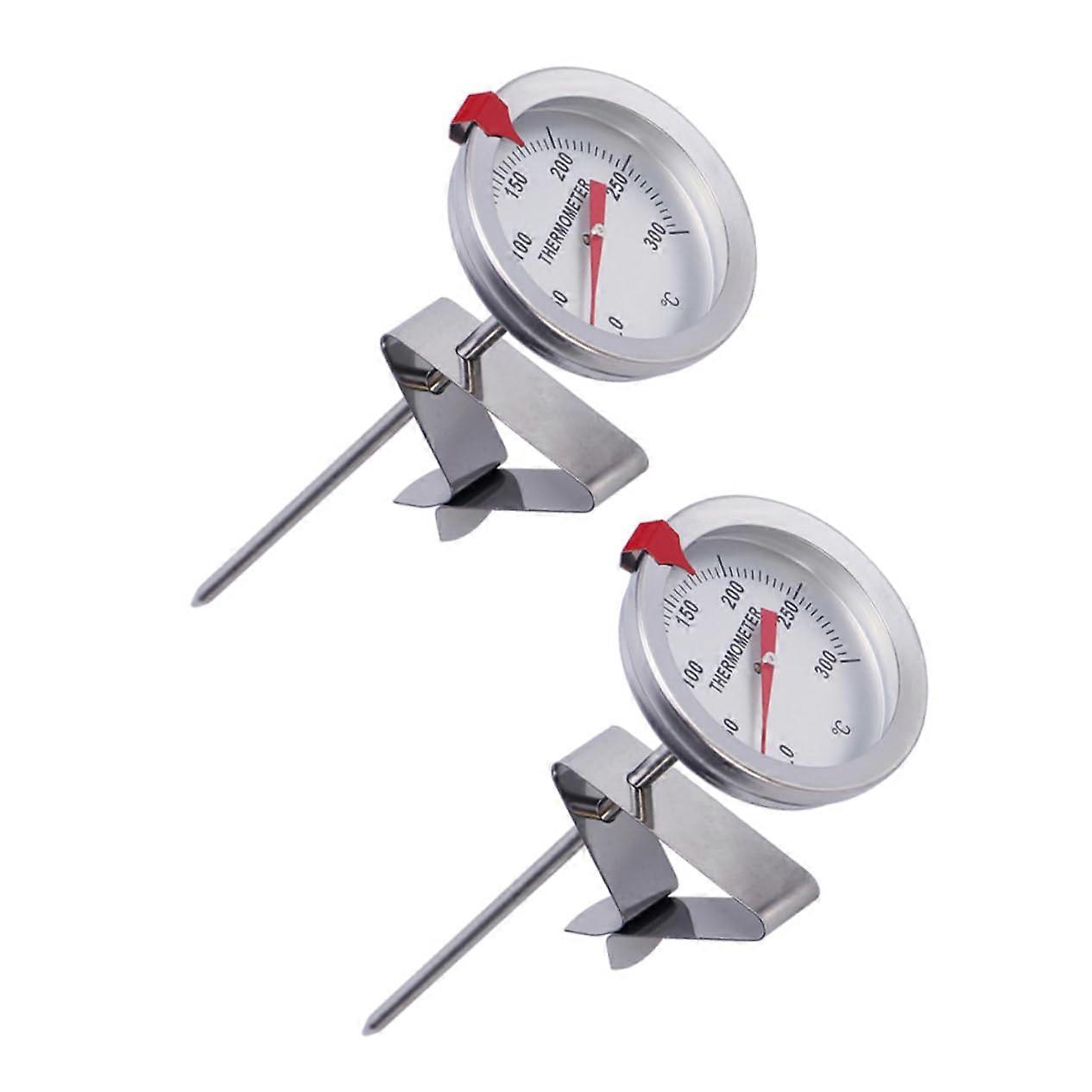 2 pieces food thermometer high temperature resistant for grill probe precise temperature measurement for meat BBQ baking Ref: 5492