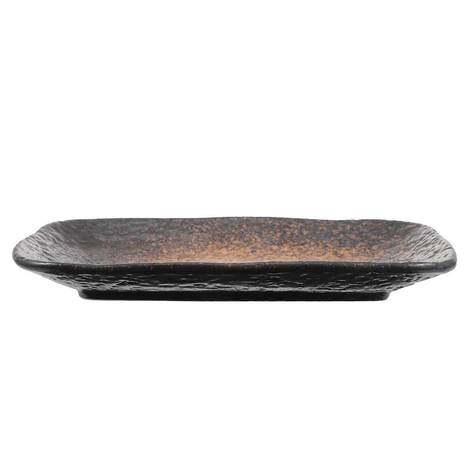 Sushi Plate Ceramic Sushi Dish Home Use Rectangular Oil Container 1Pack