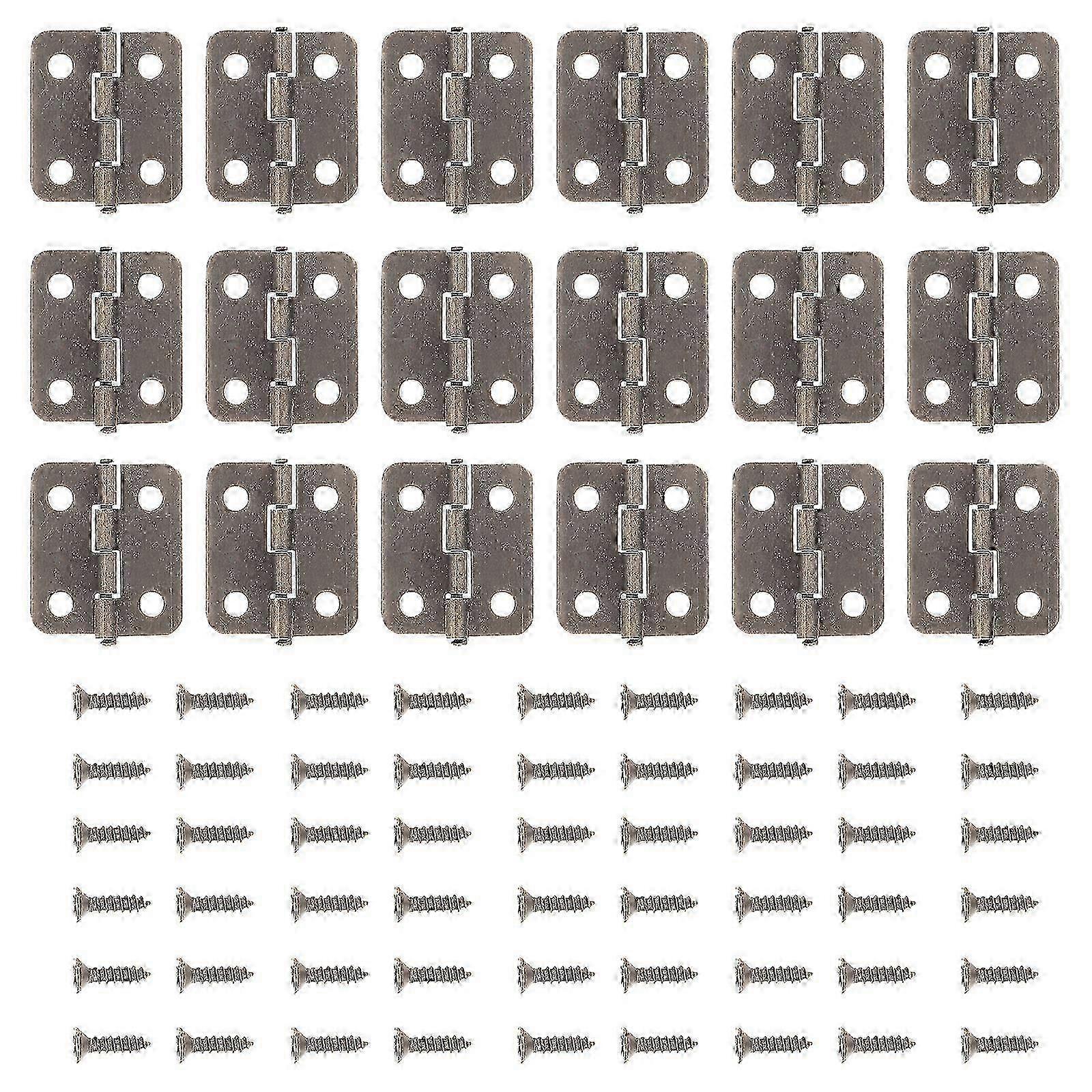 50 Sets of Decorative Mini Jewelry Box Hinges for Drawers